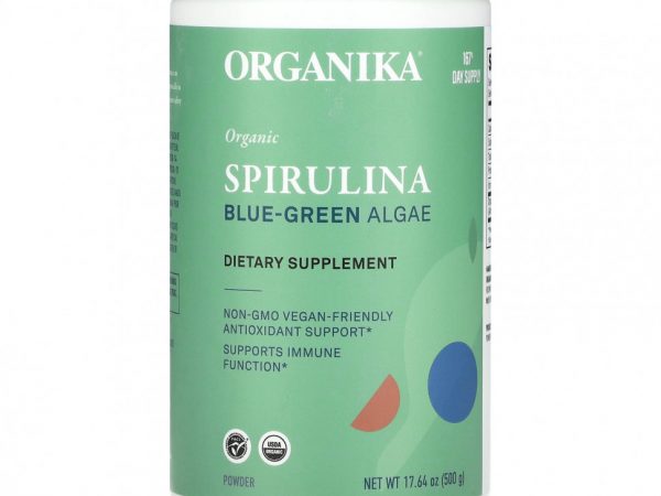 Organika, Органическая спирулина, сине-зеленые водоросли, 500 г (17,64 унции)