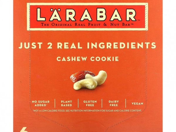 Larabar, The Original Real Fruit & Nut Bar, печенье с кешью, 6 батончиков, 48 г (1,7 унции)