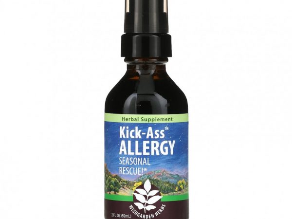 WishGarden Herbs, Kick-Ass Allergy, сезонное средство от аллергии !, 59 мл (2 жидк. Унции)