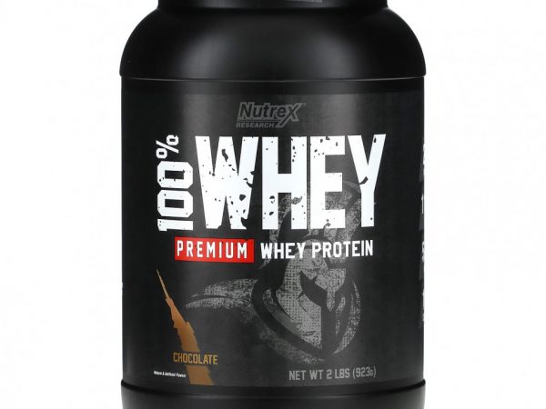 Nutrex Research, 100% сывороточный протеин премиального качества, с шоколадом, 926 г (2 фунта)