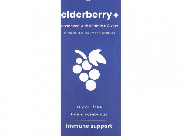 NutraChamps, Elderberry +, обогащенная витамином C и цинком, натуральные ягоды, 120 мл (4 жидк. Унции)