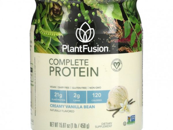 PlantFusion, Complete Protein, сливочные стручки ванили, 450 г (15,87 унции)