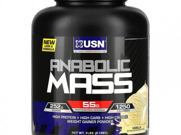 USN, Anabolic Mass, ваниль, 2,72 кг (6 фунтов)