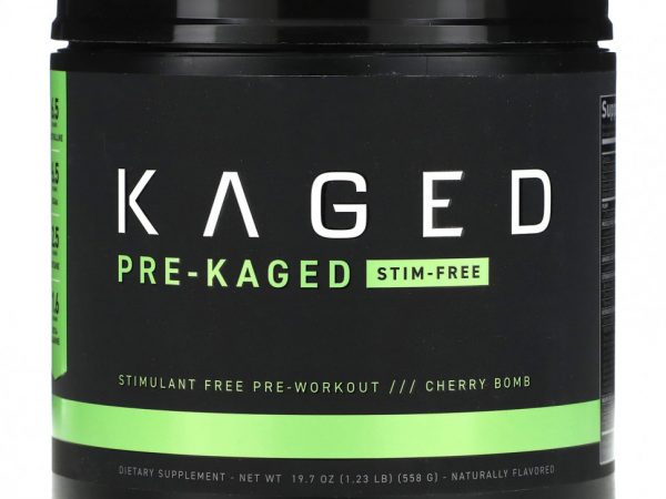 Kaged, PRE-KAGED, предтренировочный комплекс без стимуляторов, вишня, 558 г (1,23 фунта)