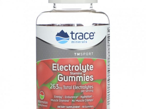 Trace Minerals ®, TM Sport, жевательные мармеладки с электролитом, арбуз, 263 мг, 90 жевательных таблеток