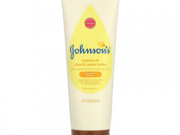 Johnson & Johnson, Сливочное масло, масло ши и какао, 236 мл (8 жидк. Унций)