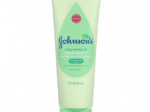 Johnson & Johnson, Детское сливочное масло, алоэ и витамин E, 236 мл (8 жидк. Унций)