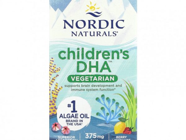 Nordic Naturals, ДГК для детей, для детей от 3 лет, ягодный лимонад, 375 мг, 120 жевательных мягких таблеток