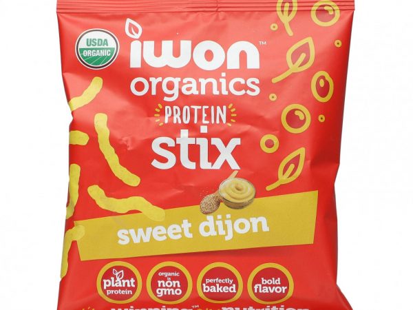 IWON Organics, Organics Protein Stix, Sweet Dijon, 8 пакетиков по 42 г (1,5 унции)