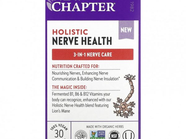 New Chapter, Holistic Nerve Health, 30 капсул