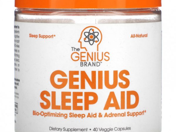 The Genius Brand, Genious Sleep Aid, 40 растительных капсул