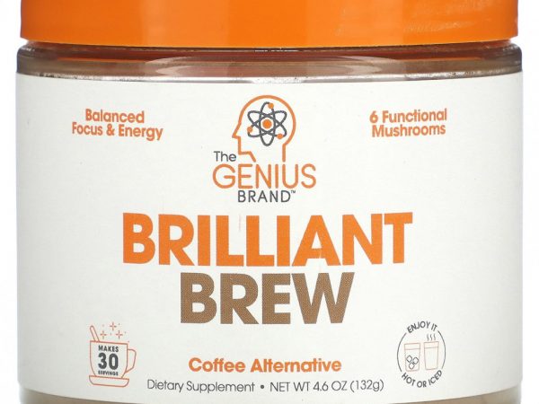 The Genius Brand, Brilliant Brew, альтернатива кофе, 132 г (4,6 унции)