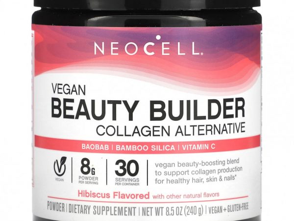 NeoCell, Vegan Beauty Builder, альтернативный коллаген, порошок из гибискуса, 240 г (8,5 унции)