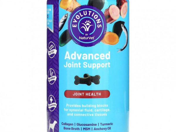 NaturVet, Evolutions, улучшенная поддержка суставов, для собак, 90 жевательных таблеток, 216 г (7,6 унции)