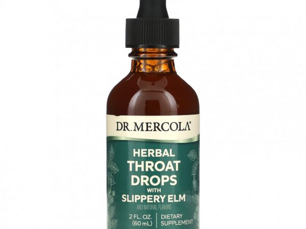 Dr. Mercola, Herbal Throat Drops with Slippery Elm, 2 fl oz (60 ml)