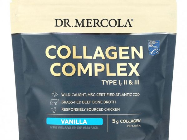 Dr. Mercola, Collagen Complex Type l, ll & lll, ваниль, 5 г, 309 г (10,89 унции)