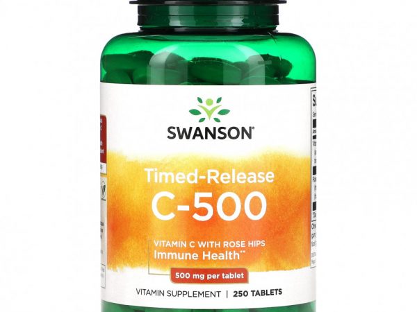 Swanson, C-500 с замедленным высвобождением, 500 мг, 250 таблеток