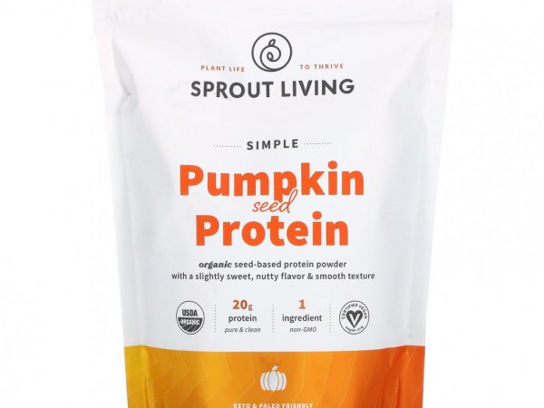 Sprout Living, чистый протеин из семян тыквы, 454 г (1 фунт)