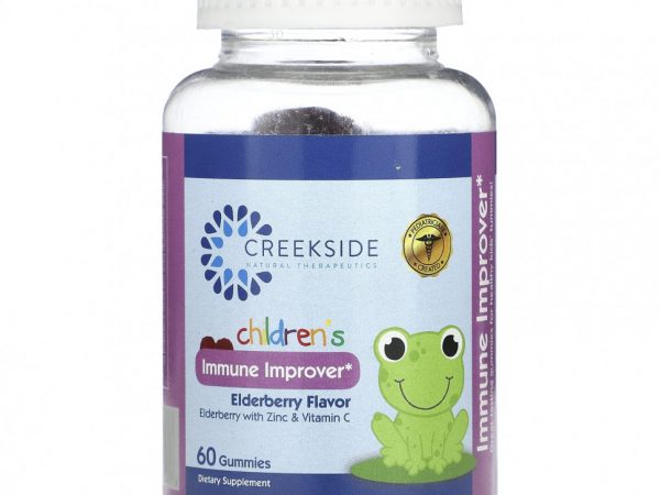 Creekside Natural Therapeutics, Средство для улучшения иммунитета для детей, бузина, 60 жевательных таблеток
