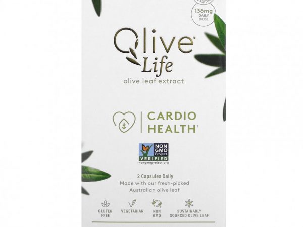 Comvita, Olive Life, экстракт листьев оливкового дерева, для здоровья сердечно-сосудистой системы, 68 мг, 120 растительных капсул