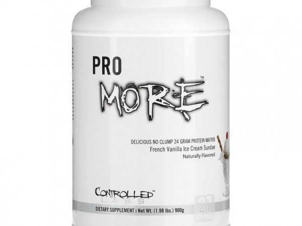 Controlled Labs, Pro More, Protein Matrix, мороженое с французским ванильным мороженым, 900 г (1,98 фунта)