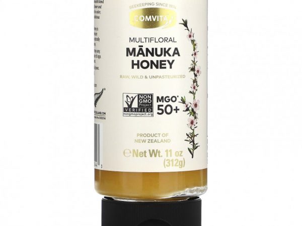 Comvita, Raw, многоцветковый мед манука, MGO 50+, 312 г (11 унций)