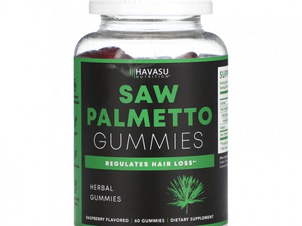 Havasu Nutrition, Жевательные мармеладки Saw Palmetto, малина, 60 жевательных таблеток