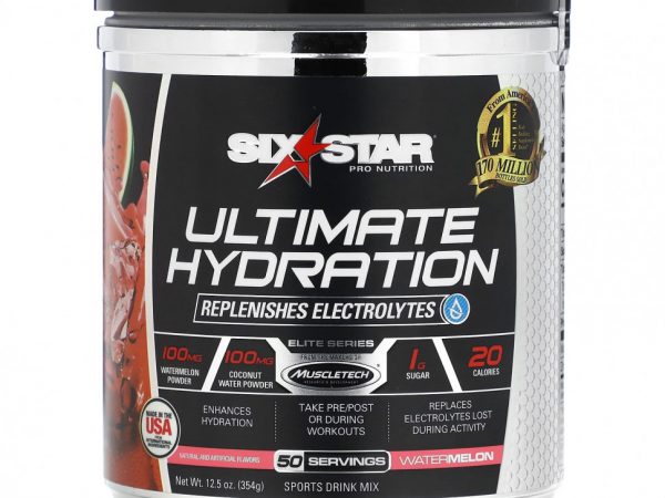 SIXSTAR, Elite Series, максимальное увлажнение, арбуз, 354 г (12,5 унции)