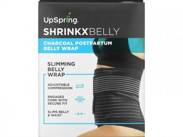 UpSpring, Shrinkx Belly, бандаж для послеродового периода с древесным бамбуковым волокном, размер L/XL, черный