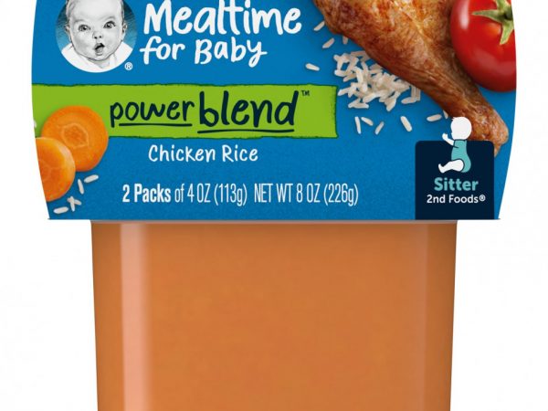 Gerber, Mealtime for Baby, смесь Power, 2nd Foods, курица с рисом, 2 пакетика по 113 г (4 унции)