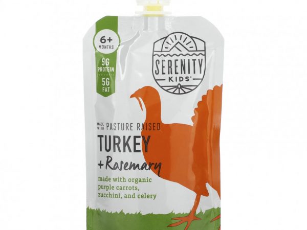 Serenity Kids, Индейка с розмарином, от 6 месяцев, 99 г (3,5 унции)