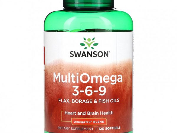 Swanson, MultiOmega 3-6-9`` 120 мягких таблеток