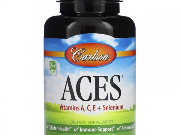 Carlson, ACES, витамины A, C, E и селен, 90 мягких таблеток