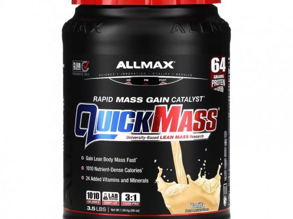 ALLMAX, Quick Mass, катализатор для быстрого набора массы, ваниль, 1,59 кг (3,5 фунта)