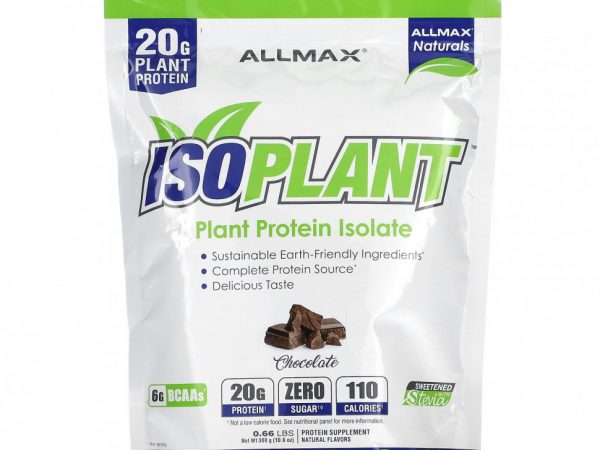 ALLMAX, ISOPLANT, изолят растительного протеина, со вкусом шоколада, 300 г (10,6 унции)