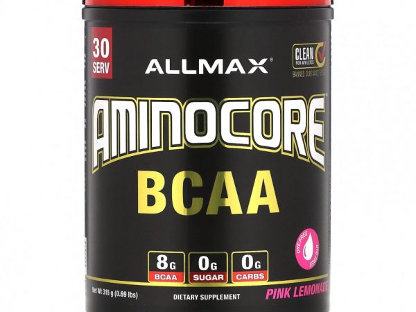 ALLMAX, AMINOCORE BCAA, розовый лимонад, 315 г (0,69 фунта)