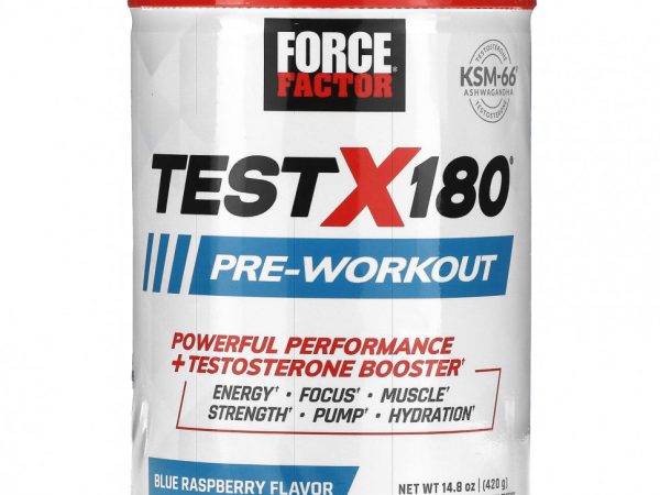 Force Factor, TestX180, перед тренировкой, голубая малина, 420 г (14,8 унции)