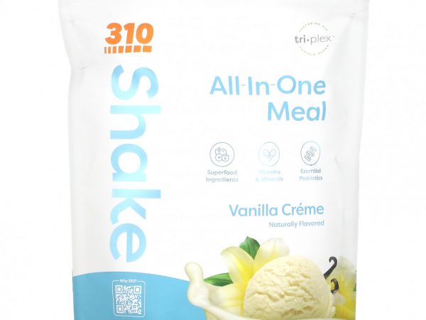 310 Nutrition, Shake, универсальное средство для приема пищи, смесь для напитков, ванильный крем, 403,2 г (14,2 унции)