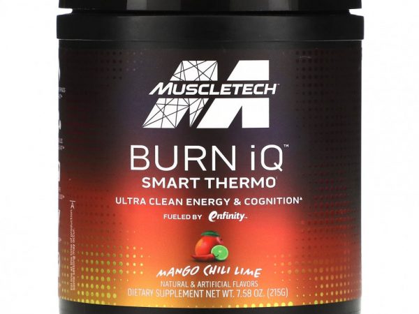 MuscleTech, Burn iQ, Smart Thermo, манго и чили, лайм, 215 г (7,58 унции)