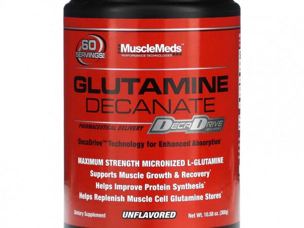 MuscleMeds, Деканат глутамина, без добавок, 300 г (10,58 унции)