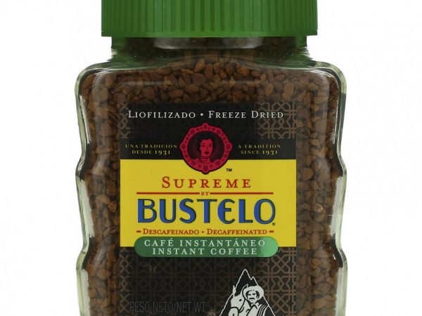 Café Bustelo, Supreme by Bustelo, растворимый кофе, сублимированный, без кофеина, 100 г (3,52 унции)