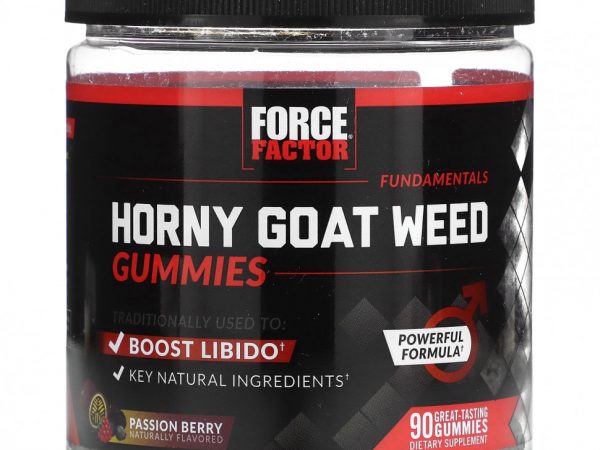 Force Factor, Fundamentals, Horny Goat Weed, маракуйя, 90 жевательных таблеток