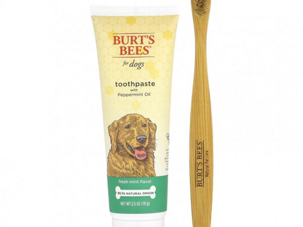 Burt's Bees, Набор для ухода за полостью рта, для собак, набор из 2 предметов
