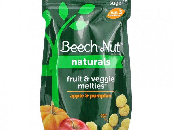 Beech-Nut, Naturals, фруктово-овощная смесь, этап 3, яблоко и тыква, 28 г (1 унция)