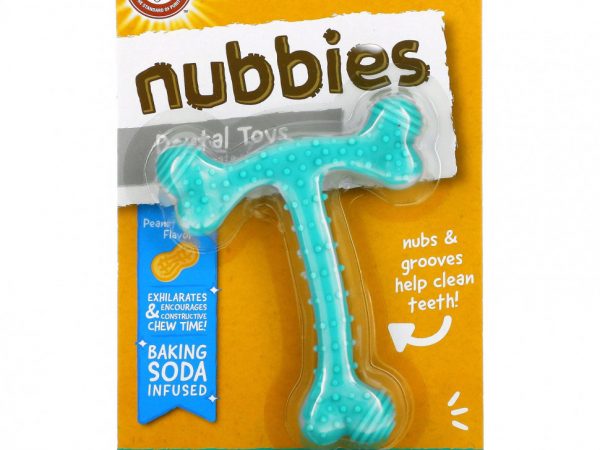 Arm & Hammer, Nubbies, стоматологические игрушки для тех, кто любит умеренно жевать, Tribone, арахисовая паста, 1 игрушка