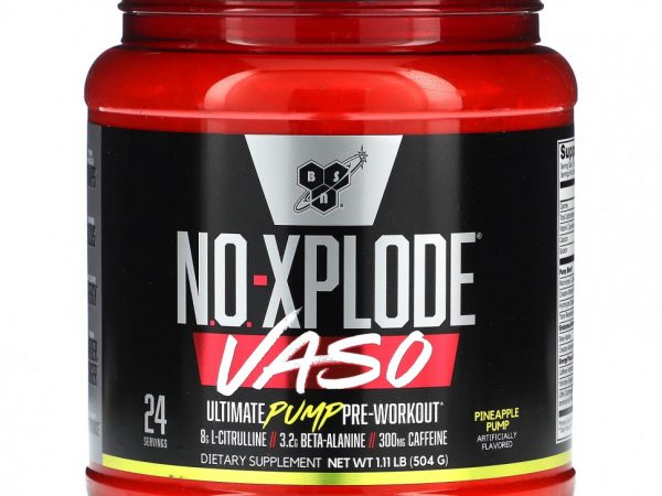 BSN, No-Xplode VASO, Ultimate Pump перед тренировкой, с ананасом, 504 г (1,11 фунта)