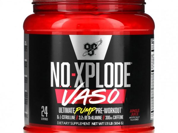 BSN, No-Xplode VASO, Ultimate Pump перед тренировкой, сок из джунглей, 504 г (1,11 фунта)
