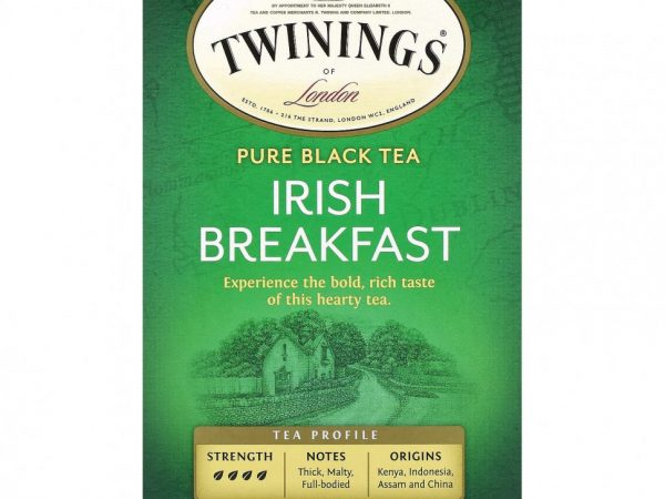 Twinings, Pure Black Tea, ирландский завтрак, 20 чайных пакетиков, 40 г (1,41 унции)