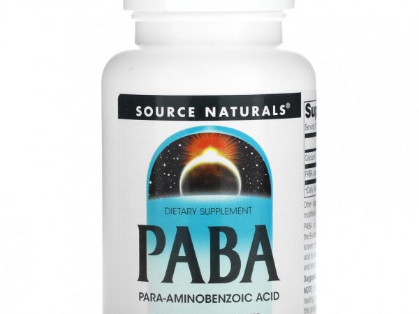 Source Naturals, ПАБК, 100 мг, 250 таблеток