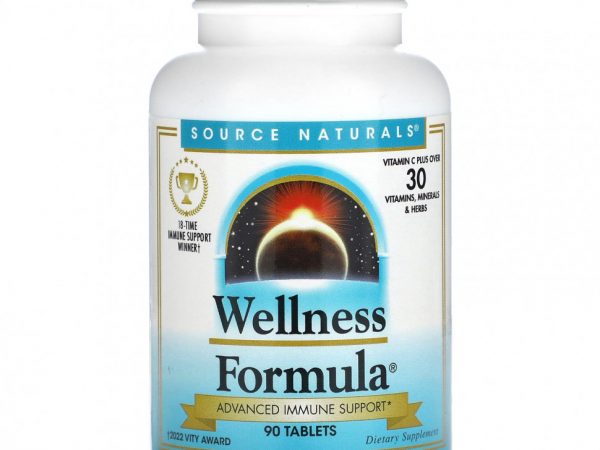 Source Naturals, Wellness Formula, улучшенная поддержка иммунитета, 90 таблеток